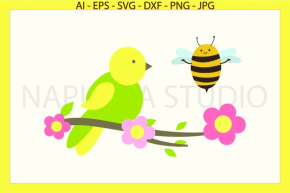 Bee Bird Floral Animals Svg: A Versatile Design Gem