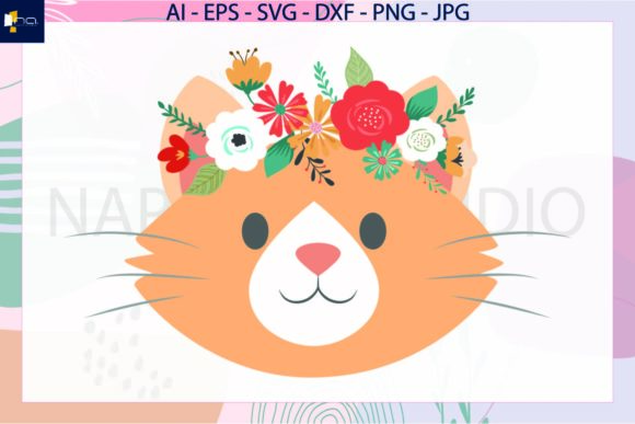 Cat Headbands Flower Floral - Svg: A Versatile Design for Creative Projects