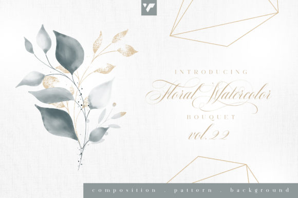 Discover Floral Watercolor Bouquet Vol22