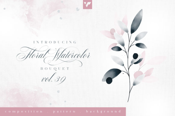 Discover Floral Watercolor Bouquet Vol39