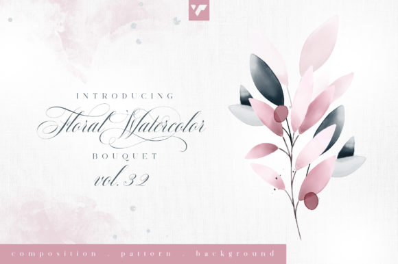 Discover the Beauty of Floral Watercolor Bouquet Vol32