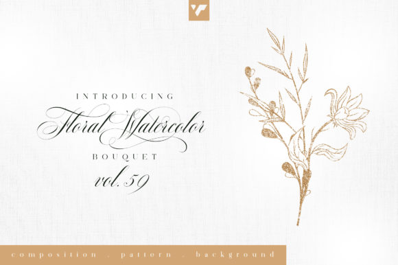 Discover the Beauty of Floral Watercolor Bouquet Vol59