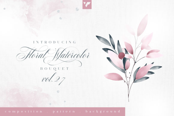 Discover the Elegance of Floral Watercolor Bouquet Vol27