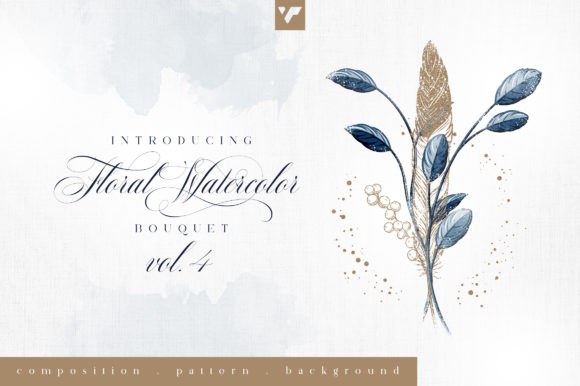 Discover the Elegance of Floral Watercolor Bouquet Vol4