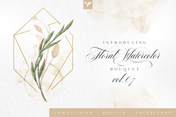 Discover the Elegance of Floral Watercolor Bouquet Vol67