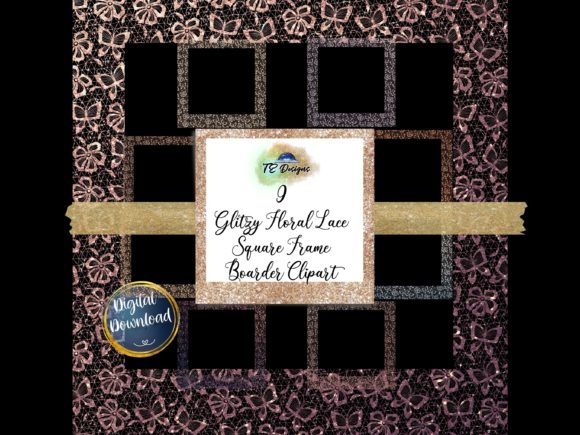 Discover the Elegance of Glitzy Floral Square Frames