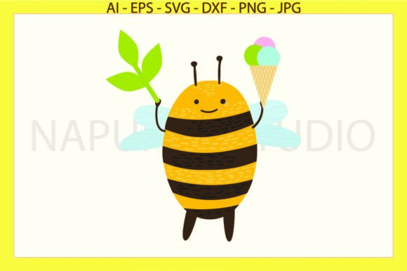 Discover the Versatile Bee Floral Animals Ice Cream Svg for Your Creative Projects