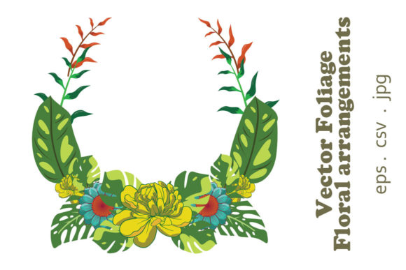 Elevate Your Creative Projects with the Vector Floral Foliage Graphic Set 17