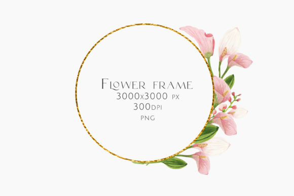 Enhance Your Designs with a Floral Frame Featuring Light Pink Flowers PNG