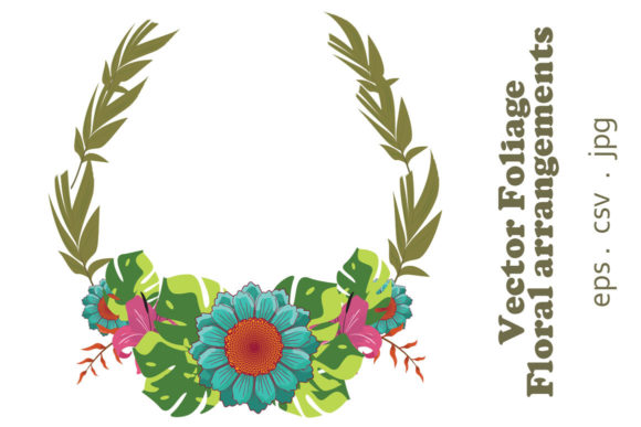 Enhance Your Designs with Vector Floral Foliage Set 19