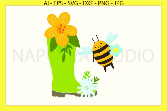 Explore Bee Flowers Floral Animals SVG