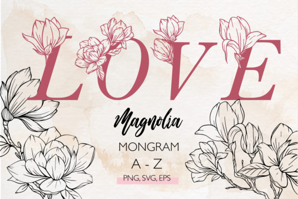 Explore Creativity with Magnolia Floral Alphabet SVG