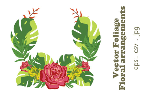 Explore Creativity with Vector Floral Foliage Set 15