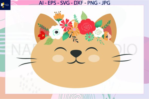 Floral Flowers Headbands Cat Svg: A Versatile Design