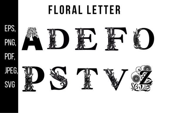 Floral Letter Art Vector Illustration: A Versatile Design Tool for Creative Projects