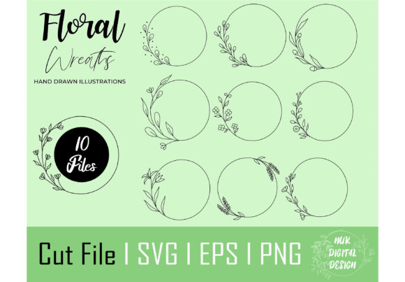 Floral Wreaths and Borders for Creative Projects