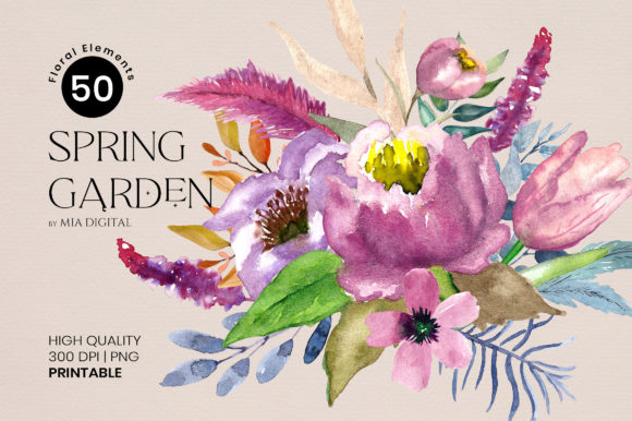 Unlock Your Creativity with 51 Blooming Floral Elements and Bunch Set