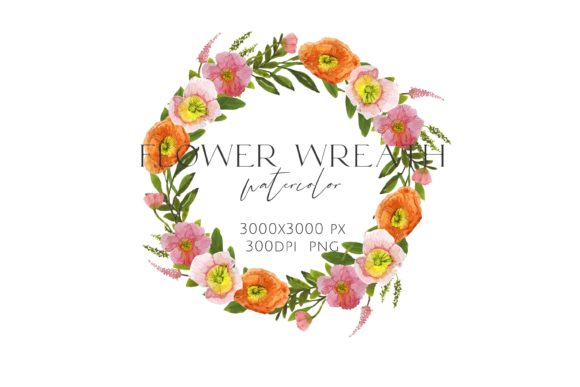 Watercolor Floral Wreath Summer: A Versatile Design Element for Your Creative Projects
